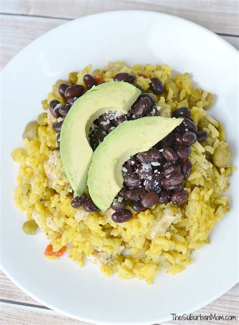 Yellow Rice And Chicken With Black Beans And Peas Recipe