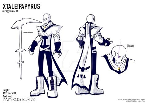 Xtale Papyrus Reference Sheet By Jakeiartwork On Deviantart Undertale