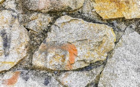 Texture Detail Of Wall With Rocks Stones Brick Bricks Mexico Stock