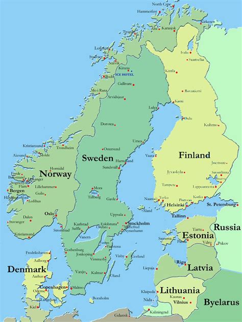 Scandinavia Geografie Skandinavien Weltkarte