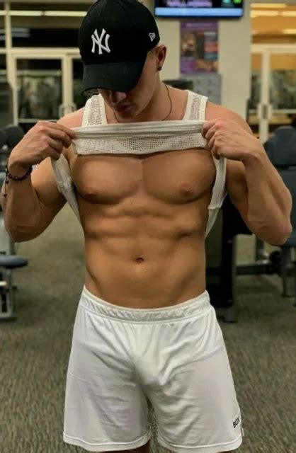 shirtless male beefcake hot work out hunk gym jock showing abs photo 4x6 b1093 eur 3 78