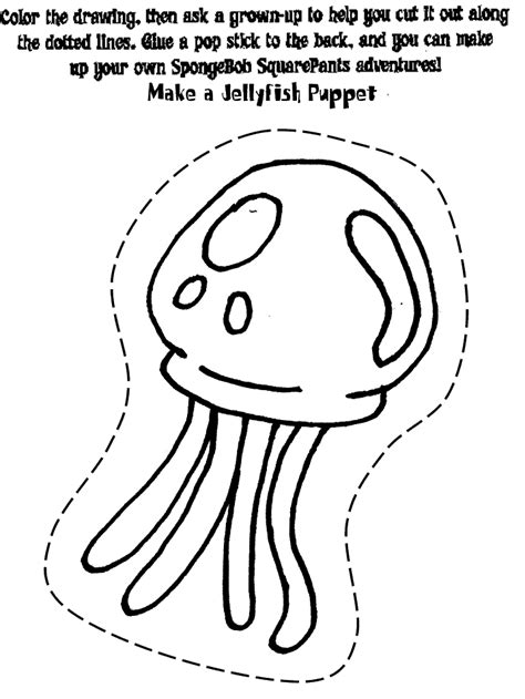 Spongebob Jellyfish Coloring Pages Clip Art Library