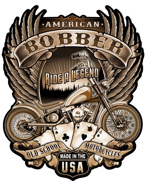 Bobber Motorcycle Cut Out Garage Art Sign By Steve Mcdonald 16x196