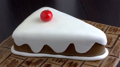 How To Make A Beautiful Fondant Cake Slice Happyfoods Youtube