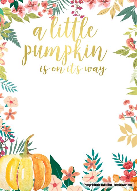 These darling free baby shower printables will help make the task a lot easier. FREE Printable Fall Baby Shower Invitations Templates | DREVIO