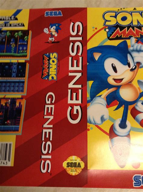 Sonic Mania Genesis Custom Cover By Dazzyadeviant On Deviantart