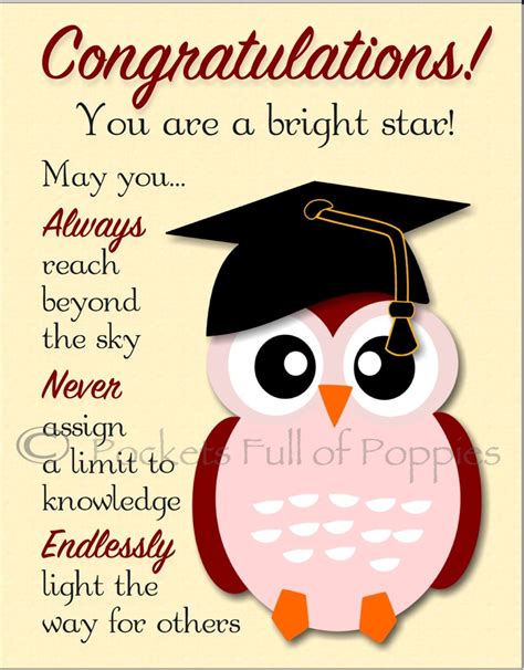 Printable Greeting Card Proud Of You Graduation Day Instant Download