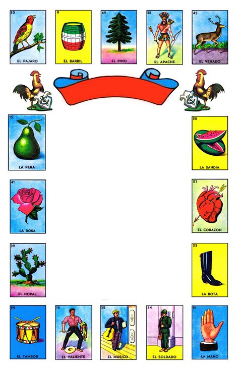 loteria card template printable cards