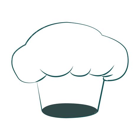 Gambar Vektor Kartun Topi Koki Putih Sosok Tongkat Memasak Restoran