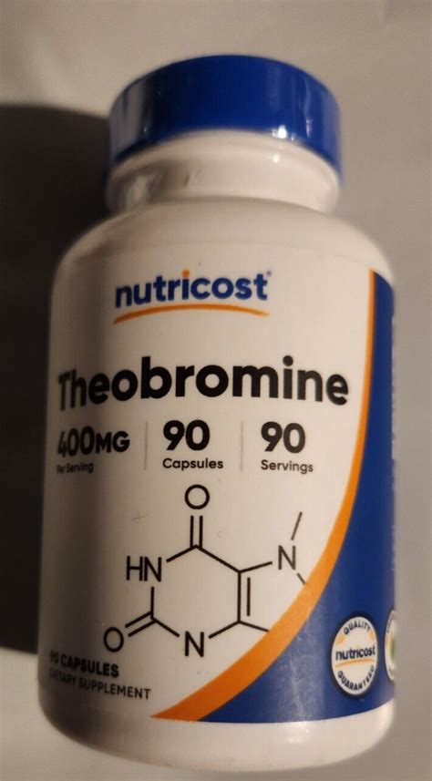 Theobromine 400mg From Cocoa 90 Vegetarian Caps Nutricost Non Gmo Ebay