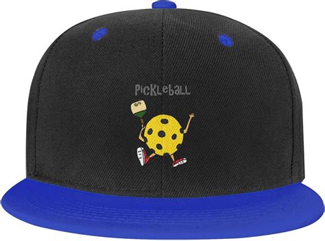 Pickleball Ball With Paddle Hat Cap Adjustable Baseball