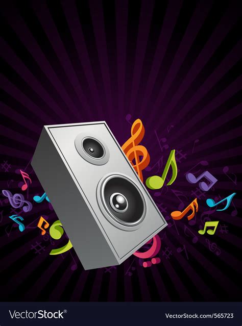 Speaker Music Background Royalty Free Vector Image