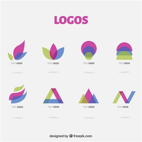 Free Vector Colorful Abstract Logos