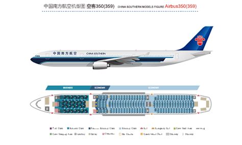 Airbus Cabin Layout Seat Map China Southern Airlines South Korea