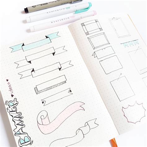 Bullet Journal Header Ideas And Doodle Banners Anjahome Bullet
