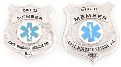 Lot Detail East Windsor New Jersey Rescue Squad Badges