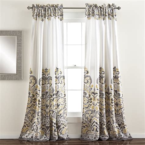 Best Grey Paisley Print Curtains For Living Room Your House