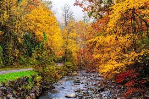 Smoky Mountain Autumn Desktop Wallpapers On Wallpaperdog