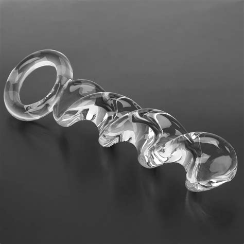 20cm Pyrex Glass Spiral Dildos For Women Vaginal Anal Plug Men Butt Dilator Female Masturbator