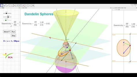 Dandelin Spheres 2 Geogebra Youtube