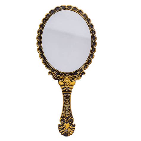 Handheld Vanity Makeup Mirror Decorative Vintage Cosmetic Mirror Hand