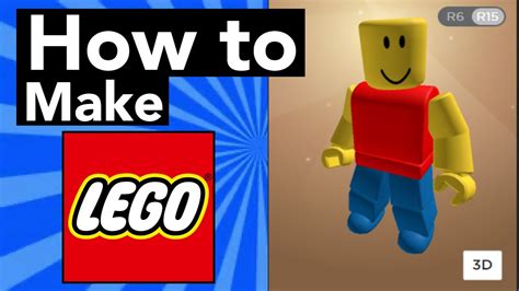 How To Make A Lego Character In Roblox Youtube