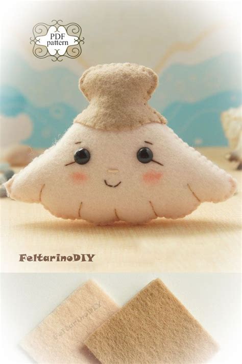 Seashell Felt Pattern The Level Of Sewing Pattern Is Easy It Can Be