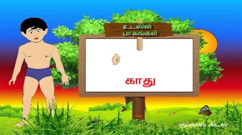 Simple tamil lessons with interactive worksheets created for elementary level kids. Parts of Body - Adipadai Tamil அடிப்படைதமிழ் - Pre School ...