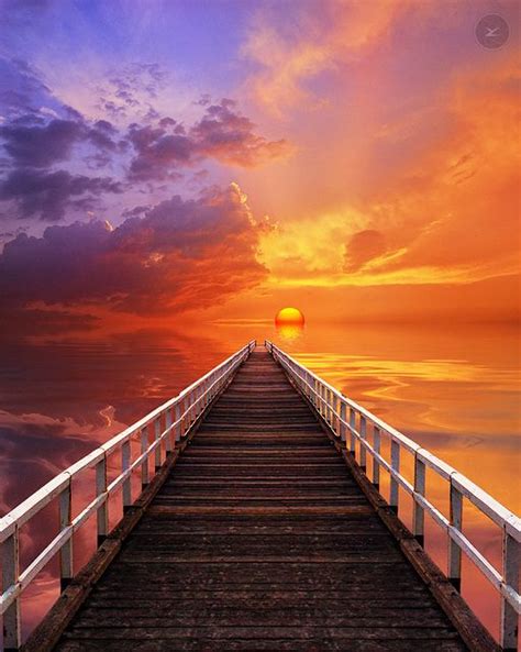 ~~ Dive Into A Hot Summer Day ~ Sunset Pier Seascape