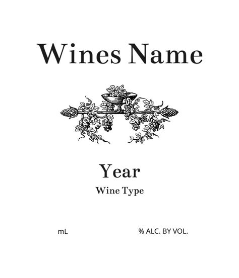 Wine Label Templates Design Free Online