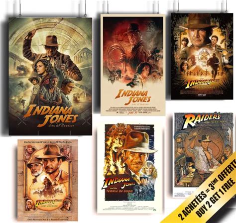 Poster Indiana Jones And The Destiny Dial Raiders Of The Lost The Temple Of Doom Eur