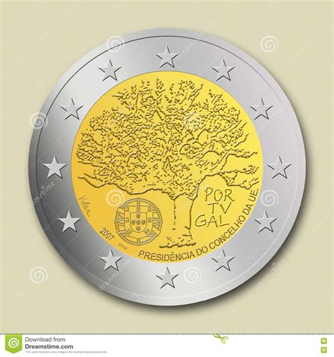 Portuguese 2 Euro Coin Picture Image 8665685