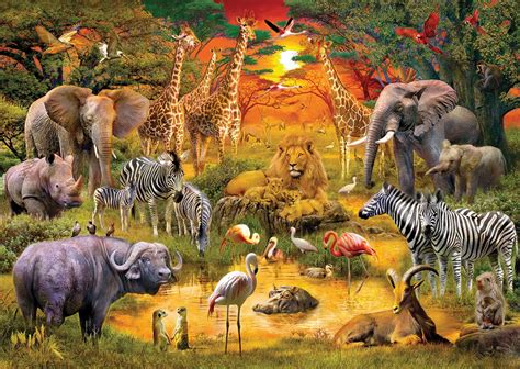 African Harmony 100 Pieces White Mountain Puzzle Warehouse