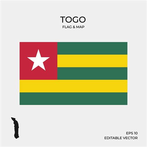 Togo Flag And Map 2046203 Vector Art At Vecteezy