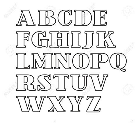 Alphabet Black And White Printable