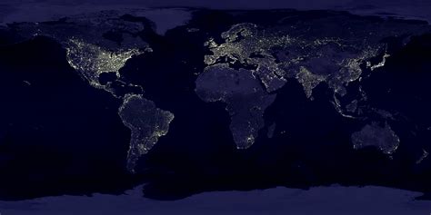 Click Here To See A Full Size Image Of City Lights Space World Map