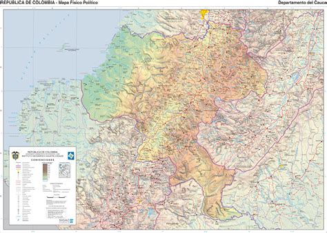 Download fully editable map of colombia with neighbouring countries. Large detailed physical map of Colombia. Colombia large ...
