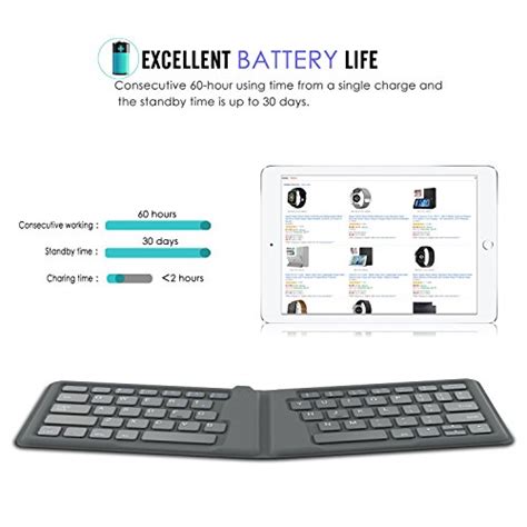 Moko Foldable Bluetooth Keyboard Ultra Slim Portable Wireless Keyboard