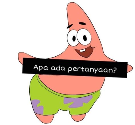 A Cartoon Character Holding Up A Sign With The Words Apa Da Peranan