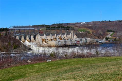 Mactaquac Dam Near Fredericton New Brunswick Canada Stock Photo
