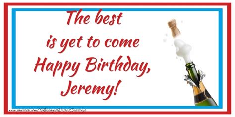 Happy Birthday Jeremy Greetings Cards For Birthday For Jeremy