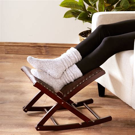 Adjustable Upholstered Foot Rest Ottoman Folds For Storage Ebay