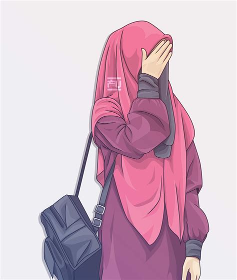 contoh karakter kartun hijab yang unik dan menarik elinotes review