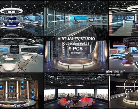 Virtual Tv Studio Sets 3d Model Design By Akerstudio · 3dtotal · Learn