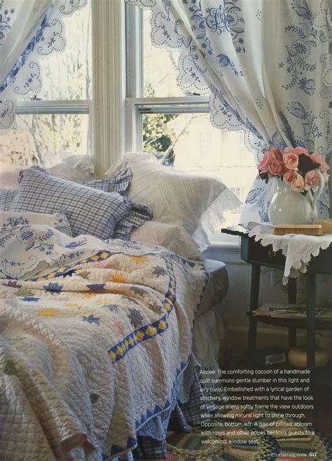 Blue And White Cottage Bedroom Victoria Magazine Cottage Bedroom