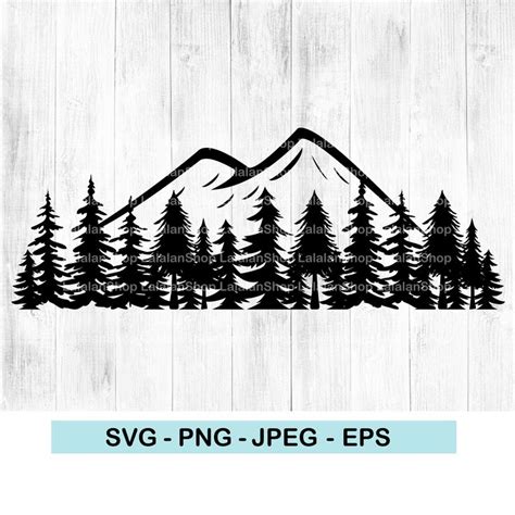 Mountains Svg Forest Svg File For Cricut Travel Outdoor Svg Wild Design