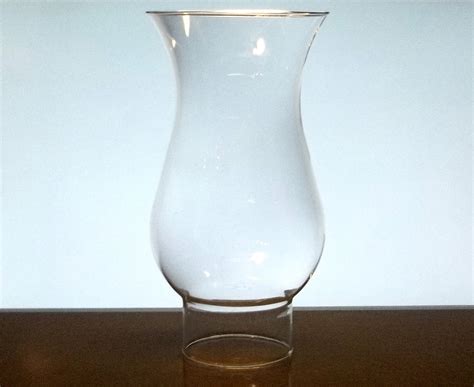 Glass Hurricane Lamp Shade Clear Bulbous Flare 8 Inch X 2625 Inch