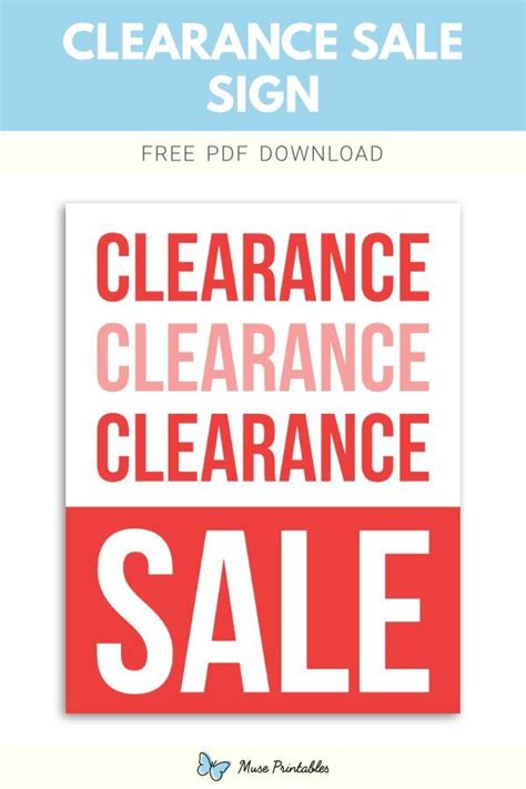 Clearance Sign With The Text Clearance Clearance Sale On It And An