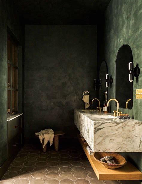 Midway Hollow — Urbanology Designs Moody Bathroom Dark Green Bathrooms