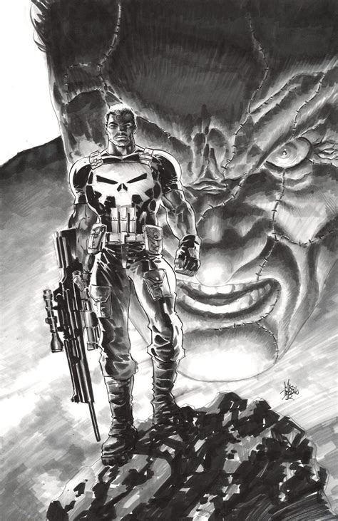 Punisher Sketch By Mike Deodato Marvel Characters Art Marvel Comics